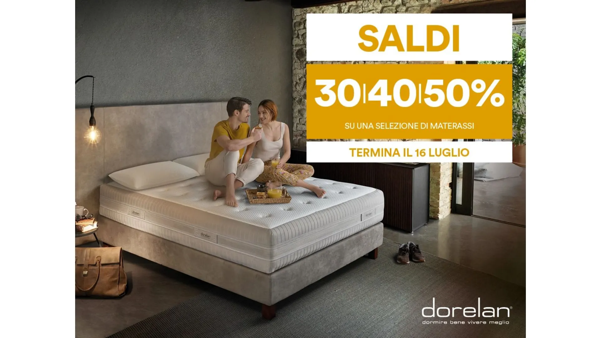 SALDI 30/40/50% su una selezione di materassi Dorelan