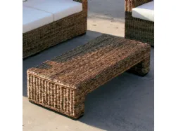 Tavolino Croco Sofà finitura intreccio di Banano naturale di La Seggiola