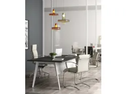 Seduta Ospiti Alfa-CU in ecopelle imbottita di Sedie Brianza