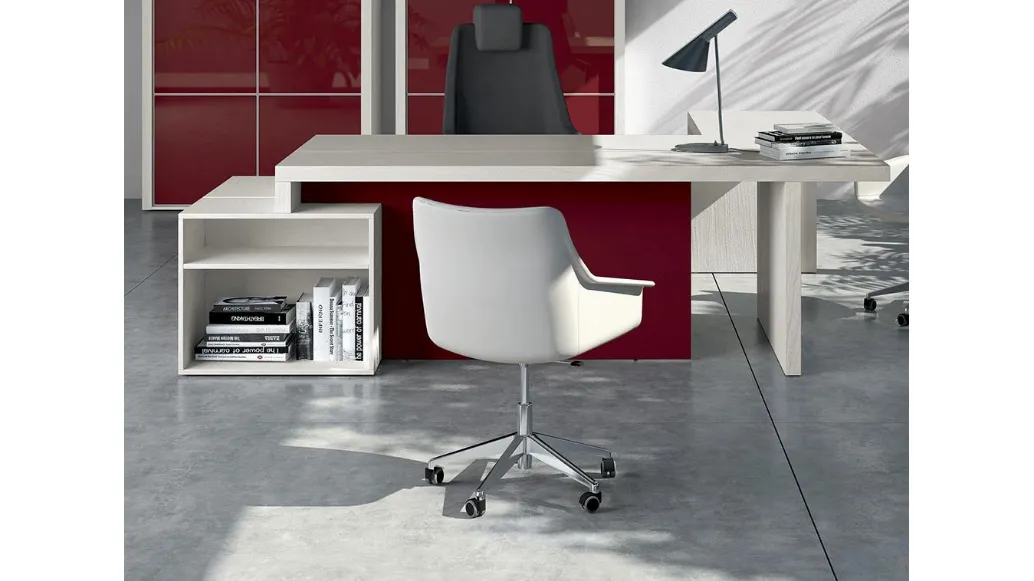 Scrivania Executive Plus in legno e laccato opaco di MobilOfficeFurniture
