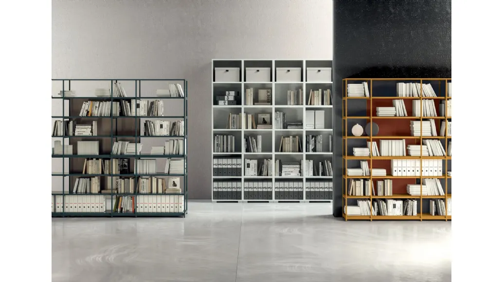 Mobile Ufficio Libreria Halite in melaminico o metallo di MobilOfficeFurniture