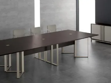 Scrivania Infinity Meeting in melaminico e metallo di MobilOfficeFurniture