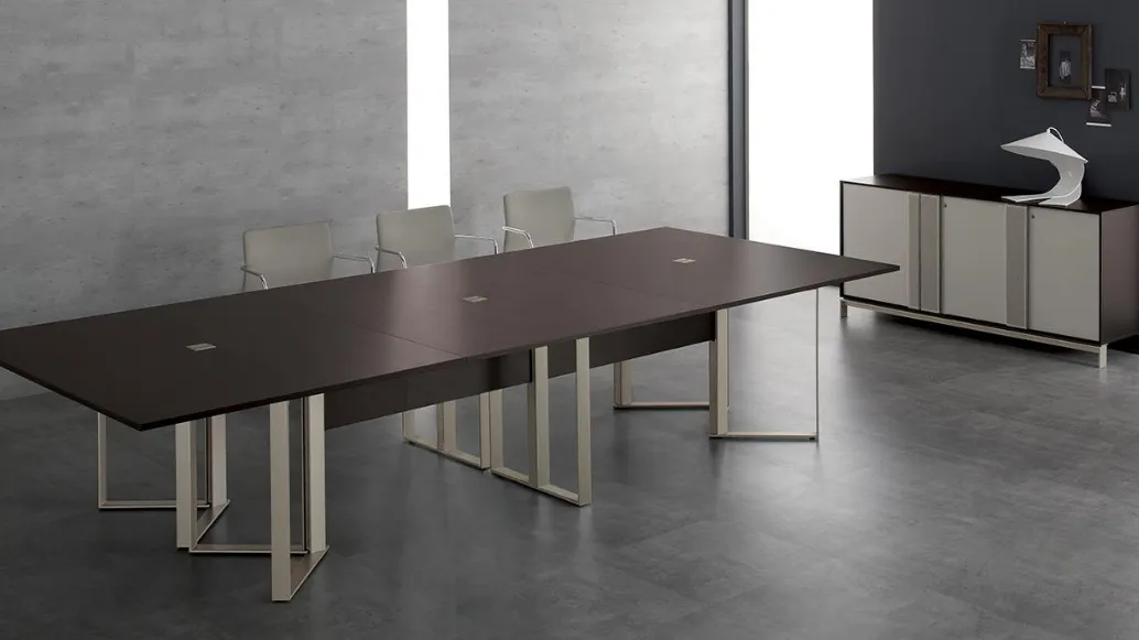 Scrivania Infinity Meeting in melaminico e metallo di MobilOfficeFurniture