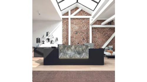 Mobile Ufficio Reception Krin con inserto effetto marmo di MobilOfficeFurniture