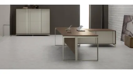 Scrivania Infinity Look in melaminico e metallo di MobilOfficeFurniture
