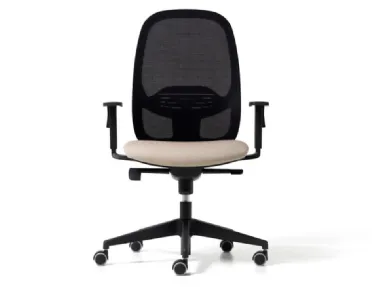 Seduta operativa Pop con schienale in rete e seduta in tessuto di MobilOfficeFurniture