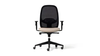 Seduta operativa Pop con schienale in rete e seduta in tessuto di MobilOfficeFurniture