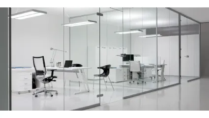 Parete divisoria Siderplan G1 in vetro di MobilOfficeFurniture