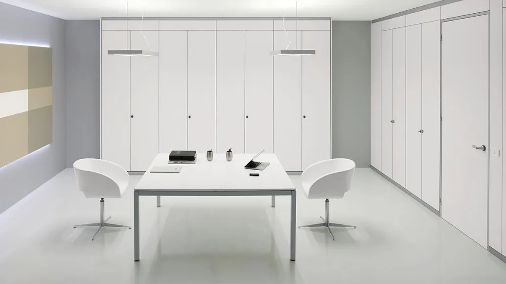 Parete divisoria attrezzata in melaminico Siderplan S di MobilOfficeFurniture