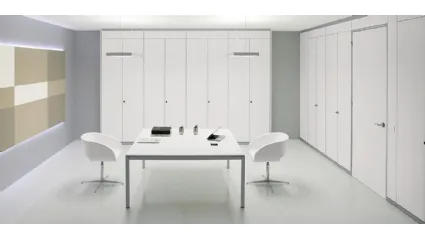 Parete divisoria attrezzata in melaminico Siderplan S di MobilOfficeFurniture