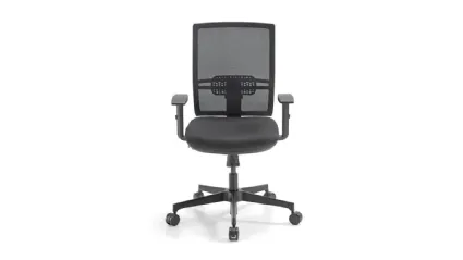 Seduta operativa Time in tessuto e rete con struttura in plastica di MobilOfficeFurniture